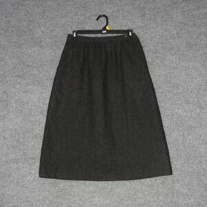 JACK WINTER Midi Skirt Womens 10 Charcoal Gray Wool Blend A Line Winter Casual